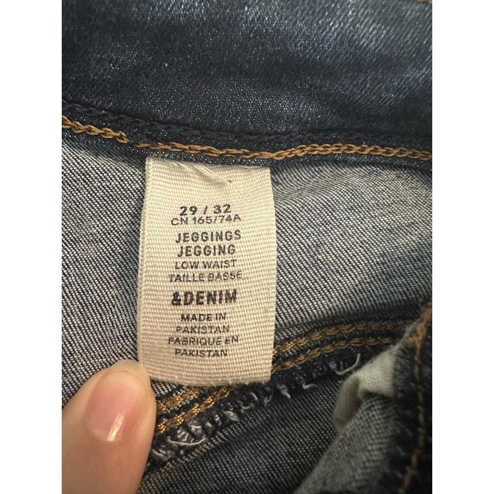H&M Women's Low Waist Jeggings 29 x 32 Blue Denim Skinny Casual Streetwear - Picture 4 of 4